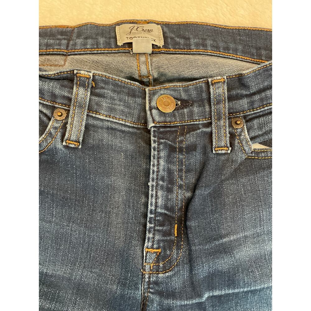 J. CREW Toothpick Skinny Jeans Women's 28 High Rise Stretch Denim Medium Wash - Picture 3 of 8